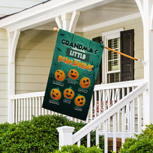 Load image into Gallery viewer, PERSONALIZED GRANDMA’S LITTLE PUMPKINS HALLOWEEN FLAG