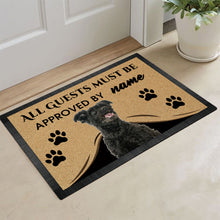 Load image into Gallery viewer, Custom Dog's Name Doormat-All Guests Must be Approved By YorkshireTerrier Outdoor Doormat