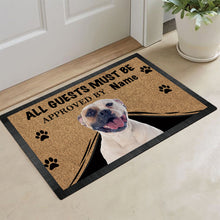 Load image into Gallery viewer, KafePross American Bulldog Dog Doormat All Guest Must be Approved Rubber Floor Mat