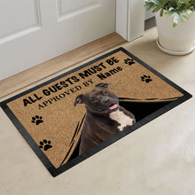 Load image into Gallery viewer, KafePross Pitbull Dog Doormat All Guest Must be Approved Rubber Floor Mat