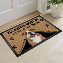 Load image into Gallery viewer, KafePross English Bulldog Dog Doormat All Guest Must be Approved Rubber Floor Mat