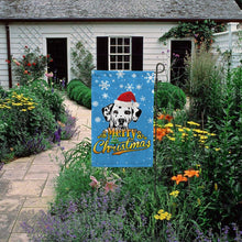 Load image into Gallery viewer, KafePross-Merry Christmas Dog Dalmatian Garden House Flag