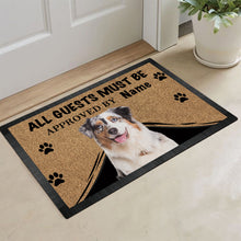 Load image into Gallery viewer, KafePross Australian Shepherd Dog Doormat All Guest Must be Approved Rubber Floor Mat