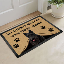 Load image into Gallery viewer, Custom Dog's Name Doormat-All Guests Must be Approved By Wheaton Terrier Outdoor Doormat
