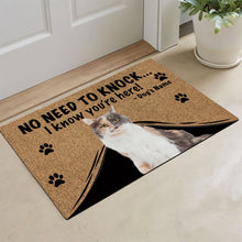 Load image into Gallery viewer, KafePross - Cat Doormat - Not Need to Knock, I Know You're Here