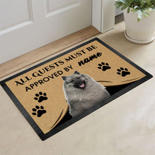 Load image into Gallery viewer, Custom Dog's Name Doormat-All Guests Must be Approved By Keeshond Outdoor Doormat