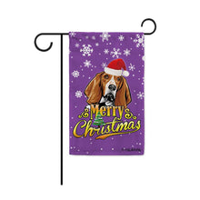 Load image into Gallery viewer, Merry Christmas Dog Basset Hound Garden House Flag