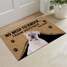 Load image into Gallery viewer, KafePross - American BullDog Doormat - Not Need to Knock, I Know You're Here