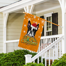 Load image into Gallery viewer, KafePross-Merry Christmas Dog Boston Terrier Garden House Flag