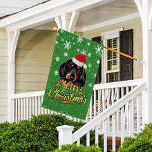 Load image into Gallery viewer, KafePross-Merry Christmas Dog Dachshund Garden House Flag