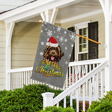 Load image into Gallery viewer, KafePross-Merry Christmas Dog Cockapoo Garden House Flag