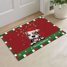 Load image into Gallery viewer, KafePross Christmas Decoration Doormat with Cute Dog Pit Bull