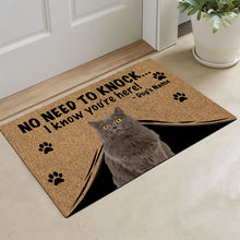 Load image into Gallery viewer, KafePross - Cat Doormat - Not Need to Knock, I Know You're Here