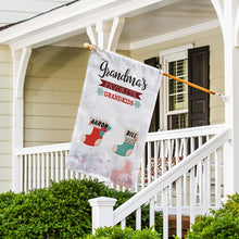 Load image into Gallery viewer, KafePross-Personalized Christmas Grandma's Sock Garden House Flag