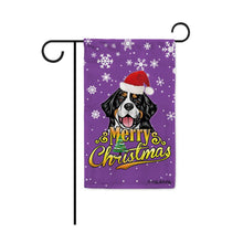 Load image into Gallery viewer, Merry Christmas Dog Bernese Mountain Garden House Flag