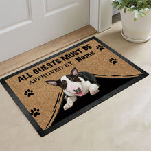 Load image into Gallery viewer, KafePross Bull Terrier Dog Doormat All Guest Must be Approved Rubber Floor Mat