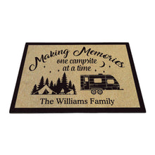 Load image into Gallery viewer, KafePross Personalized Making Memories Camper Doormat
