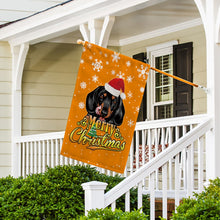 Load image into Gallery viewer, KafePross-Merry Christmas Dog Dachshund Garden House Flag