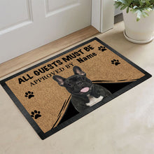 Load image into Gallery viewer, KafePross French Bulldog Dog Doormat All Guest Must be Approved Rubber Floor Mat