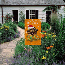 Load image into Gallery viewer, KafePross-Merry Christmas Dog Cockapoo Garden House Flag