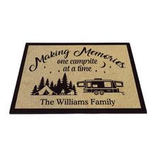 Load image into Gallery viewer, KafePross Personalized Making Memories Camper Doormat