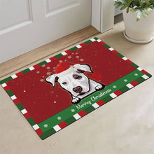 Load image into Gallery viewer, KafePross Christmas Decoration Doormat with Cute Dog Pit Bull