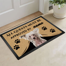 Load image into Gallery viewer, Custom Dog's Name Doormat-All Guests Must be Approved By Chinese Crested Outdoor Doormat