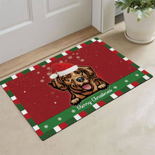 Load image into Gallery viewer, KafePross Christmas Decoration Doormat with Cute Dog Dachshund