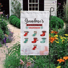 Load image into Gallery viewer, KafePross-Personalized Christmas Grandma's Sock Garden House Flag