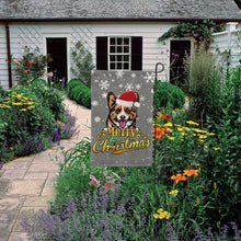 Load image into Gallery viewer, KafePross-Merry Christmas Dog Pembroke Welsh Corgi Garden House Flag
