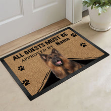 Load image into Gallery viewer, KafePross German Shepherd Dog Dog Doormat All Guest Must be Approved Rubber Floor Mat