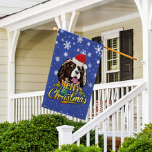 Load image into Gallery viewer, KafePross-Merry Christmas Dog Cavalier King Charles Spaniel Garden House Flag