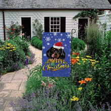 Load image into Gallery viewer, KafePross-Merry Christmas Dog Dachshund Garden House Flag