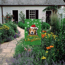 Load image into Gallery viewer, KafePross-Merry Christmas Dog Australian Shepherd Garden House Flag
