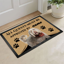 Load image into Gallery viewer, Custom Dog's Name Doormat-All Guests Must be Approved By Portuguese Water Dog Outdoor Doormat