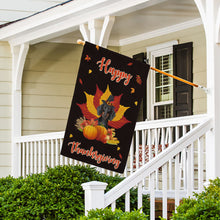 Load image into Gallery viewer, KafePross - Happy Thanksgiving Day Dachshund Pumpkin Maple Leaf Fall Give Thanks Dog Garden House Flag