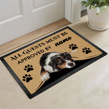 Load image into Gallery viewer, Custom Dog's Name-All Guests Must be Approved By Aussie Shepherd Outdoor Doormat