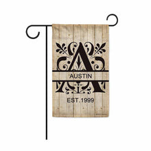Load image into Gallery viewer, Personalized Flag Classical Floral Flowers Letter Garden House Banner Monogram