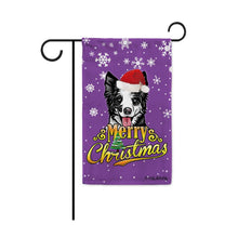 Load image into Gallery viewer, KafePross-Merry Christmas Dog Border Collie Garden House Flag