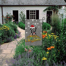 Load image into Gallery viewer, KafePross-Merry Christmas Dog Irish Wolfhound Garden House Flag