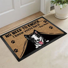 Load image into Gallery viewer, KafePross - Pit Bull Peeking Dog Doormat - Not Need to Knock, I Know You're Here
