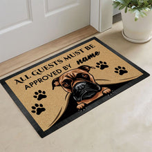 Load image into Gallery viewer, KafePross - Boxer Peeking Dog Doormat - All Guests Must be Approved