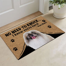 Load image into Gallery viewer, KafePross - Pekingese Dog Doormat - Not Need to Knock, I Know You're Here
