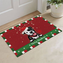 Load image into Gallery viewer, KafePross Christmas Decoration Doormat with Cute Dog Pit Bull