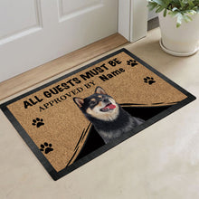 Load image into Gallery viewer, KafePross Shiba Inu Dog Doormat All Guest Must be Approved Rubber Floor Mat