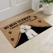 Load image into Gallery viewer, KafePross Poodle Doormat Not Need to Knock, We Know You're Here