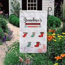 Load image into Gallery viewer, KafePross-Personalized Christmas Grandma's Sock Garden House Flag