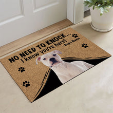 Load image into Gallery viewer, KafePross - American BullDog Doormat - Not Need to Knock, I Know You're Here