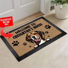 Load image into Gallery viewer, KafePross - Personalized Welcome to My House Home Dog Doormat Beagle Floor Mat