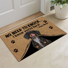Load image into Gallery viewer, KafePross - Dachshund Dog Doormat - Not Need to Knock, I Know You're Here